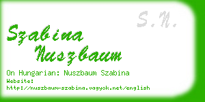 szabina nuszbaum business card